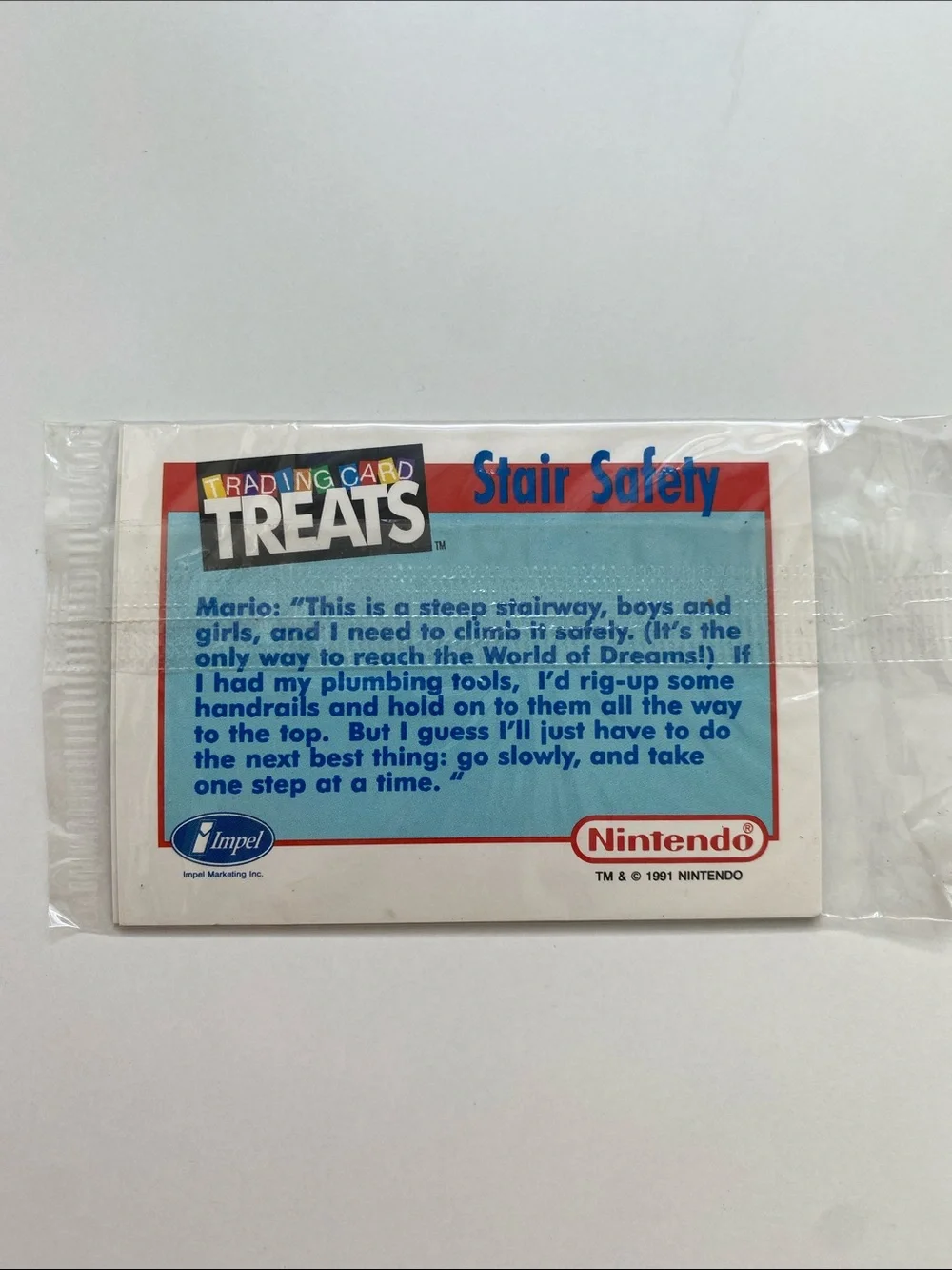 Vintage Sealed 1991 Nintendo Trading Card Treats Zelda II Link Promo Pack Impel